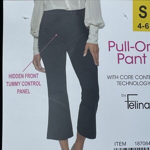 Felina Women's S Pull-On Pants Black Rayon Blend h0009